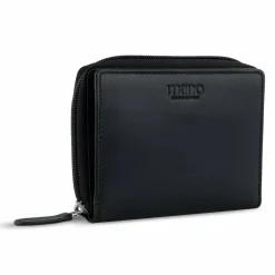 Online mano Don Andrea Geldbörse RFID Schutz Leder 12 cm schwarz