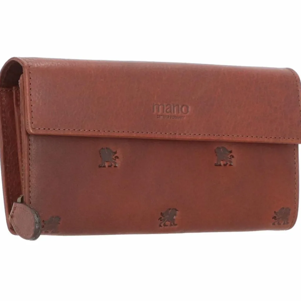 Online mano Don Leon Geldbörse Leder 18,5 cm mittelbraun