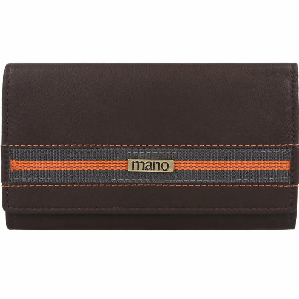 New mano Don Leonardo Geldbörse RFID Leder 16 cm dunkelbraun