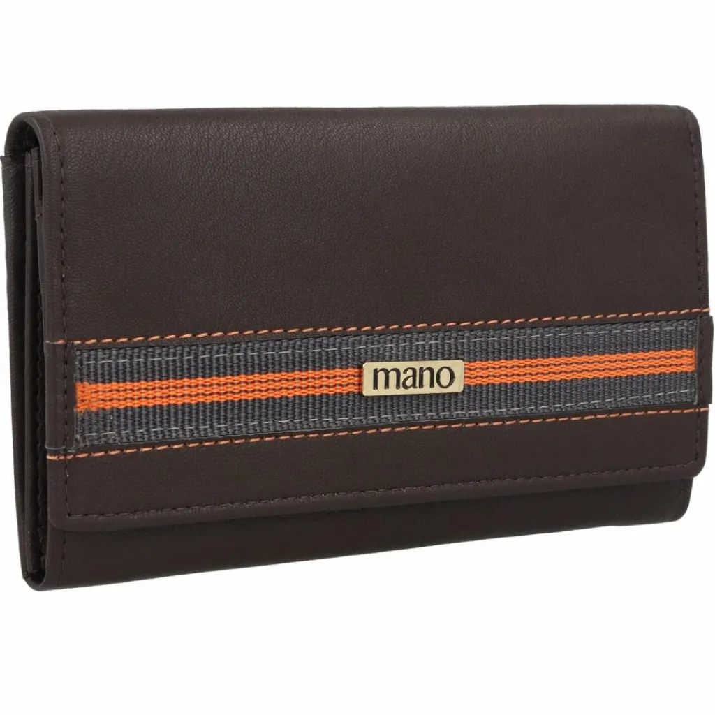 New mano Don Leonardo Geldbörse RFID Leder 16 cm dunkelbraun