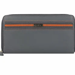 mano Damengeldbörsen Querformat<Don Leonardo Geldbörse RFID Leder 18 cm grau