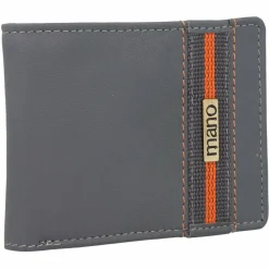 Outlet mano Don Leonardo Geldbörse RFID Leder 10 cm grau