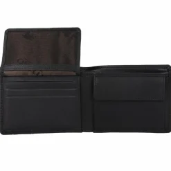 mano Herrengeldbörsen Querformat<Don Leonardo Geldbörse RFID Leder 10 cm schwarz