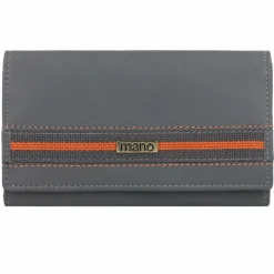 mano Damengeldbörsen Querformat<Don Leonardo Geldbörse RFID Leder 16 cm grau