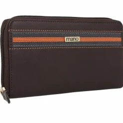 mano Damengeldbörsen Querformat<Don Leonardo Geldbörse RFID Leder 18 cm dunkelbraun