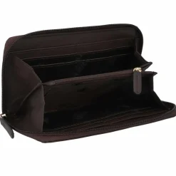 mano Damengeldbörsen Querformat<Don Leonardo Geldbörse RFID Leder 18 cm dunkelbraun