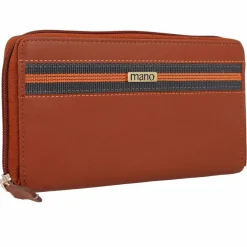 mano Damengeldbörsen Querformat<Don Leonardo Geldbörse RFID Leder 18 cm cognac