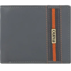 Sale mano Don Leonardo Geldbörse RFID Leder 11,5 cm grau