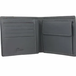 Sale mano Don Leonardo Geldbörse RFID Leder 11,5 cm grau