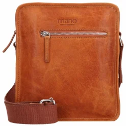 mano Umhängetaschen<Don Pietro Umhängetasche Leder 22,5 cm cognac
