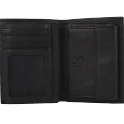 mano Don Romeo Geldbörse RFID Leder 9 cm schwarz