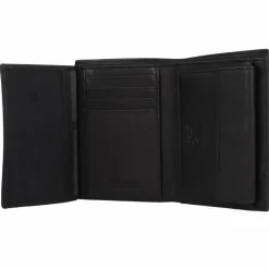 mano Don Romeo Geldbörse RFID Leder 9 cm schwarz