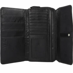 Online mano Donna Aurona Geldbörse RFID Leder 18 cm schwarz