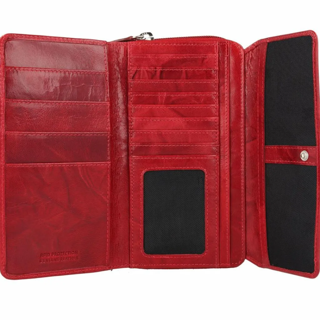 Damen mano Donna Aurona Geldbörse RFID Leder 18 cm