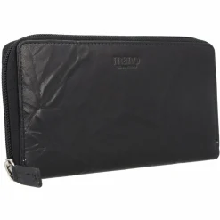 mano Damengeldbörsen Querformat<Donna Aurona Geldbörse RFID Leder 19 cm schwarz