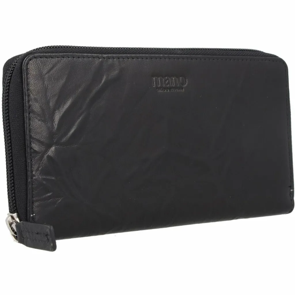 mano Damengeldbörsen Querformat<Donna Aurona Geldbörse RFID Leder 19 cm schwarz