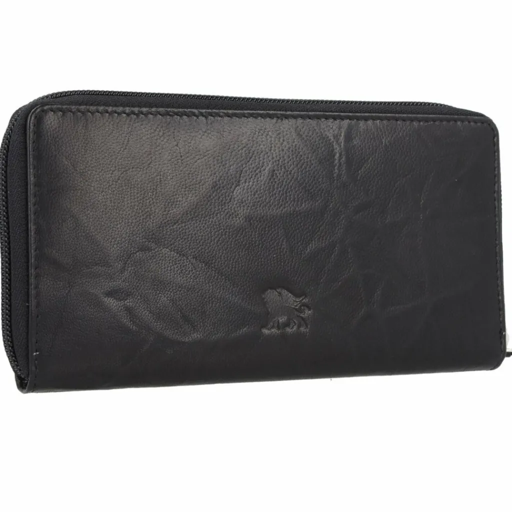 mano Damengeldbörsen Querformat<Donna Aurona Geldbörse RFID Leder 19 cm schwarz