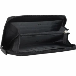 mano Damengeldbörsen Querformat<Donna Aurona Geldbörse RFID Leder 19 cm schwarz