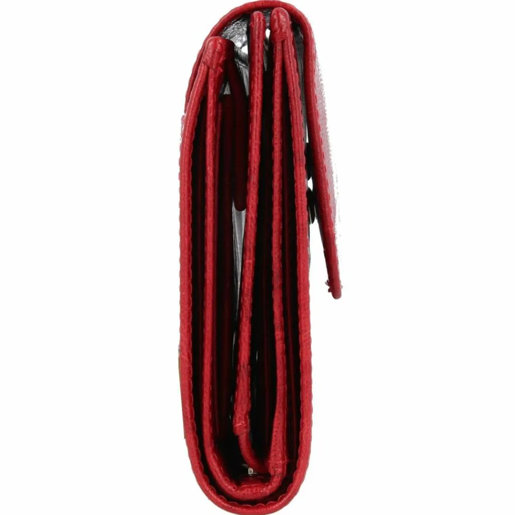 mano Damengeldbörsen Querformat<Donna Aurona Geldbörse RFID Leder 14 cm rot