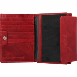 mano Damengeldbörsen Querformat<Donna Aurona Geldbörse RFID Leder 14 cm rot