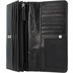 Online mano Donna Aurona Geldbörse RFID Leder 19 cm schwarz