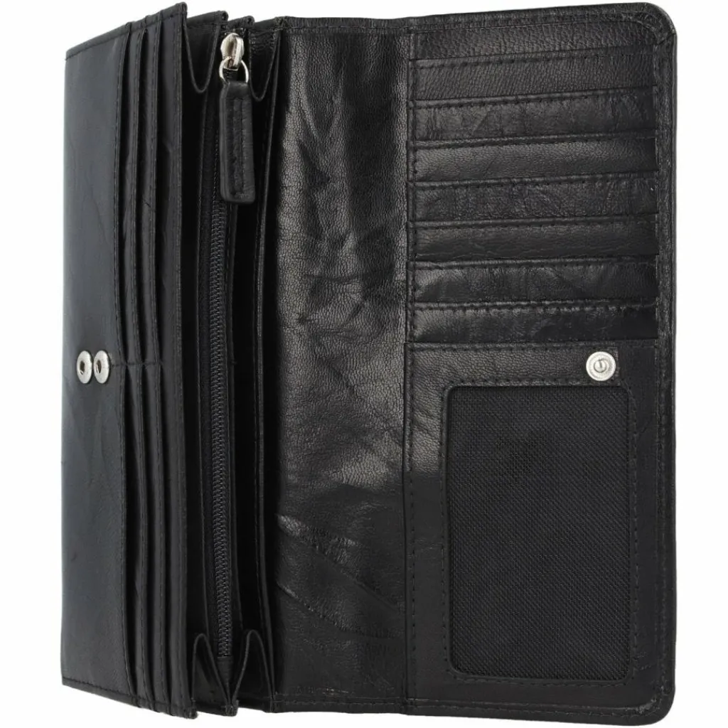 Online mano Donna Aurona Geldbörse RFID Leder 19 cm schwarz