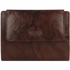 New mano Donna Aurona Geldbörse RFID Leder 14 cm dunkelbraun