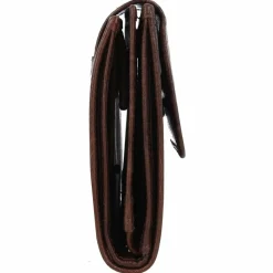 New mano Donna Aurona Geldbörse RFID Leder 14 cm dunkelbraun