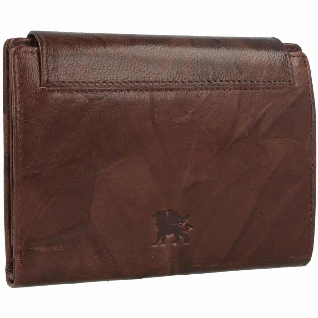 New mano Donna Aurona Geldbörse RFID Leder 14 cm dunkelbraun