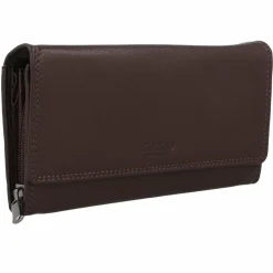 Online mano Donna Giulia Geldbörse Leder 19,5 cm dunkelbraun