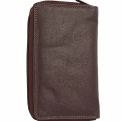 Outlet mano Donna Giulia Geldbörse Leder 10,5 cm dunkelbraun