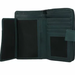 mano Damengeldbörsen Hochformat<Donna Giulia Geldbörse Leder 10,5 cm petrol