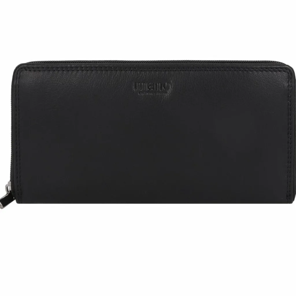 Online mano Donna Giulia Geldbörse Leder 20 cm schwarz