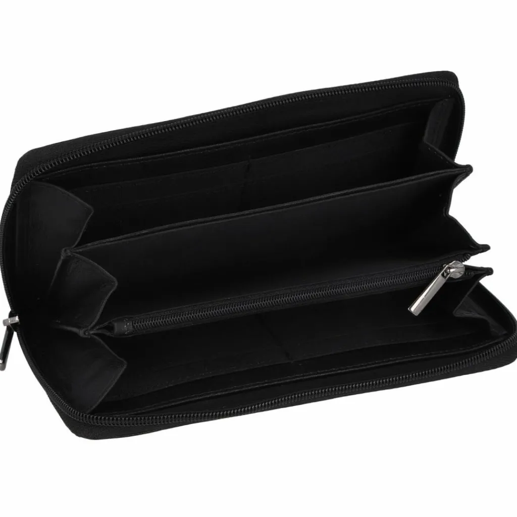 Online mano Donna Giulia Geldbörse Leder 20 cm schwarz