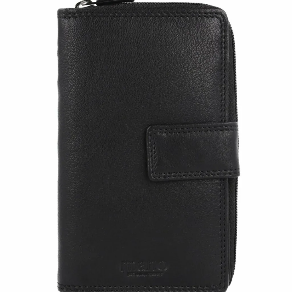 mano Damengeldbörsen Hochformat<Donna Giulia Geldbörse Leder 10,5 cm schwarz