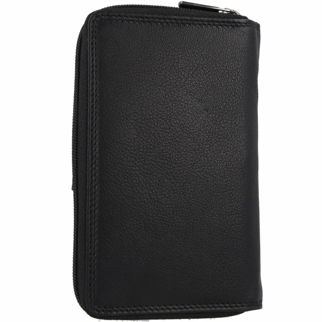 mano Damengeldbörsen Hochformat<Donna Giulia Geldbörse Leder 10,5 cm schwarz