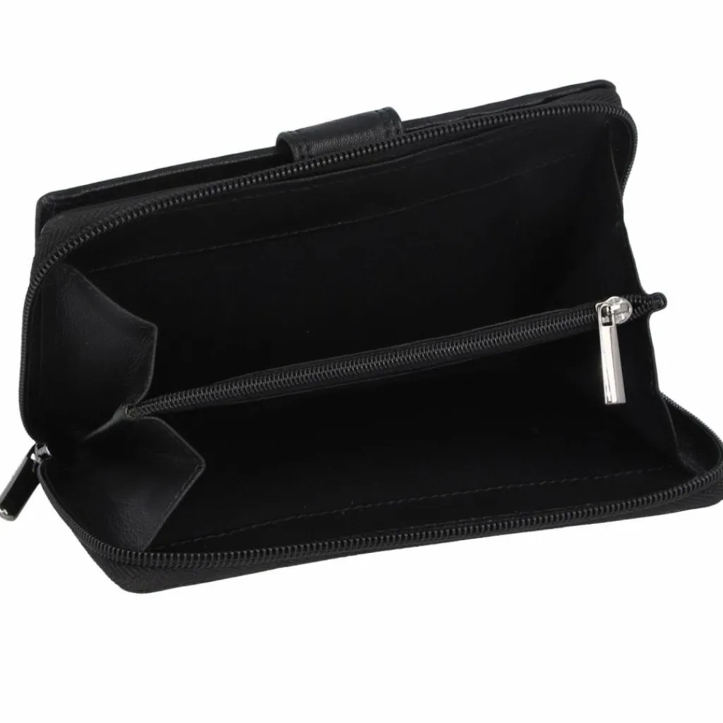 mano Damengeldbörsen Hochformat<Donna Giulia Geldbörse Leder 10,5 cm schwarz