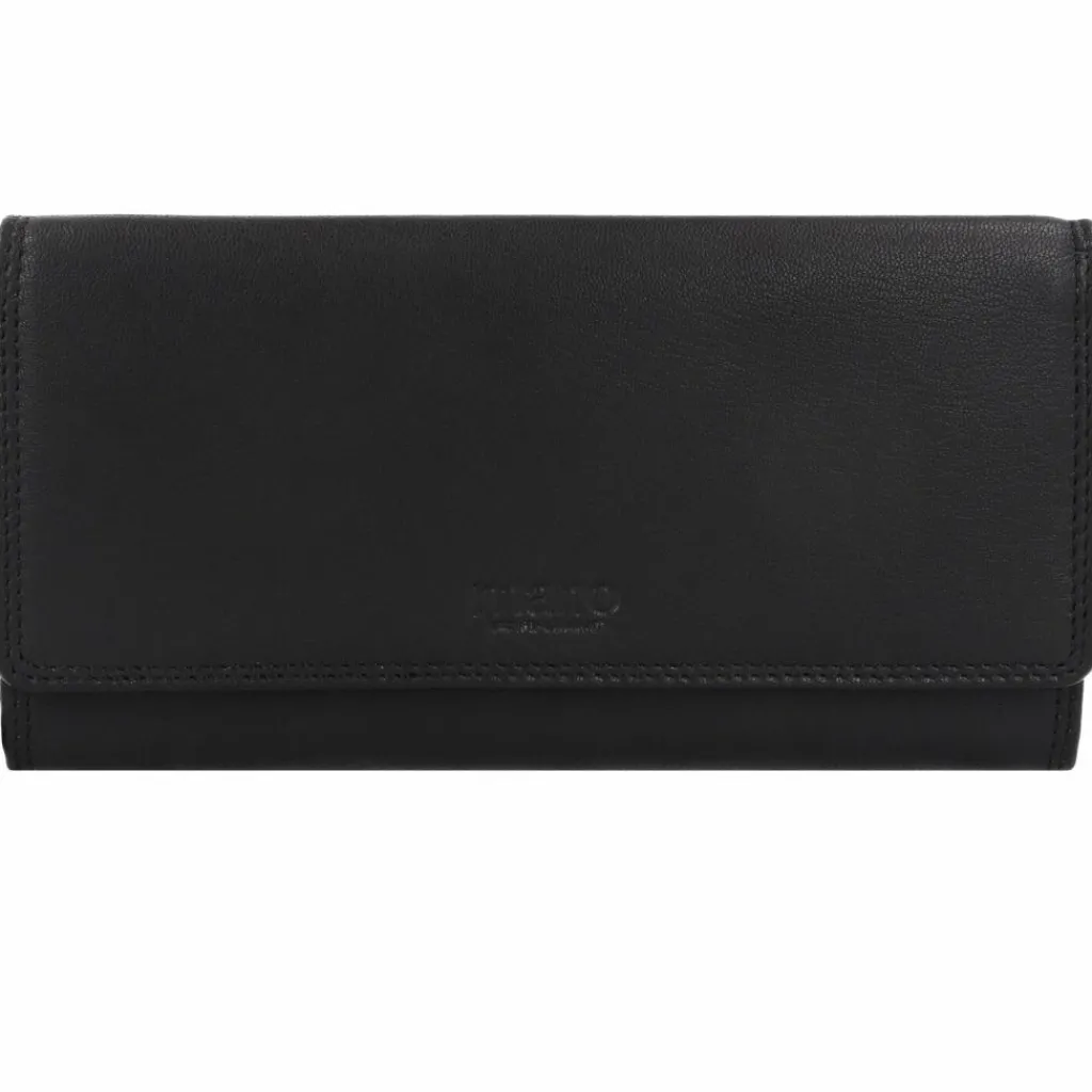 mano Donna Giulia Geldbörse Leder 19,5 cm schwarz