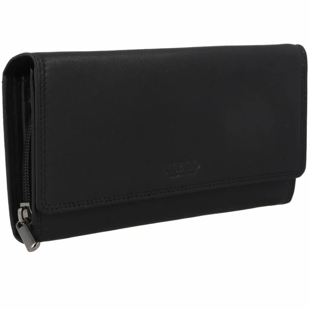 mano Donna Giulia Geldbörse Leder 19,5 cm schwarz