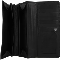 mano Donna Giulia Geldbörse Leder 19,5 cm schwarz