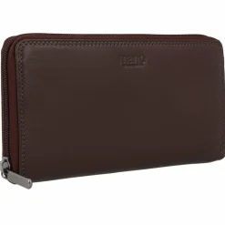 mano Damengeldbörsen Querformat<Donna Giulia Geldbörse Leder 20 cm dunkelbraun