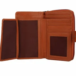 mano Damengeldbörsen Hochformat<Donna Giulia Geldbörse Leder 10,5 cm cognac