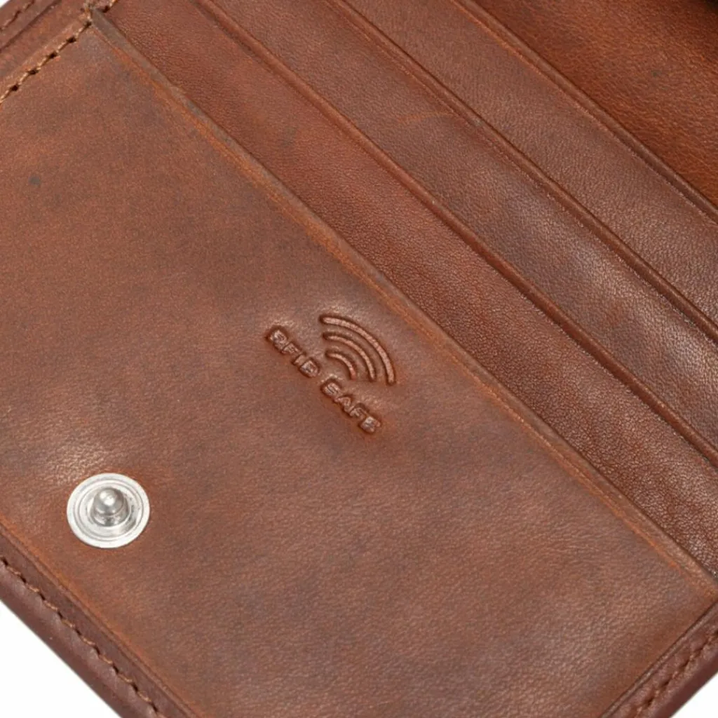 Maître Damengeldbörsen Querformat<Birkenfeld Alberta Geldbörse RFID Schutz Leder 11 cm cognac