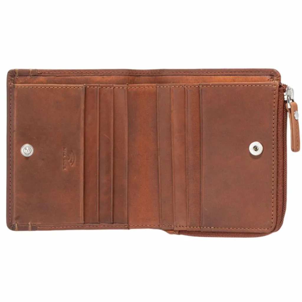 Maître Damengeldbörsen Querformat<Birkenfeld Alberta Geldbörse RFID Schutz Leder 11 cm cognac