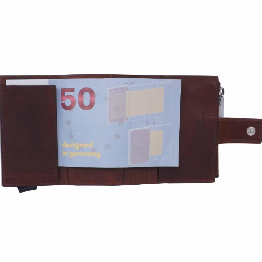 Maître Visitenkartenetuis<Birkenfeld C-Four Kreditkartenetui RFID Schutz Leder 10 cm cognac