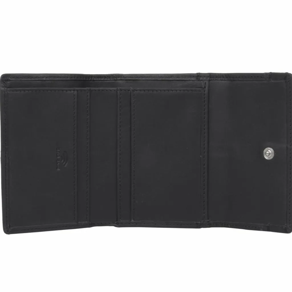 Best Maître Birkenfeld Ilsebill Geldbörse RFID Schutz Leder 8.5 cm black