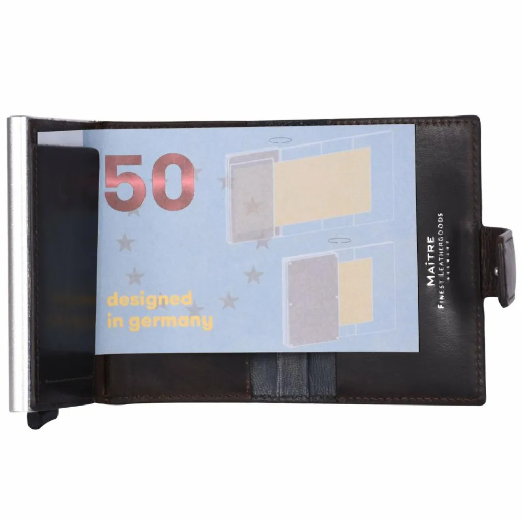 New Maître Birkheim C-Two Kreditkartenetui RFID Schutz Leder 6.5 cm darkbrown