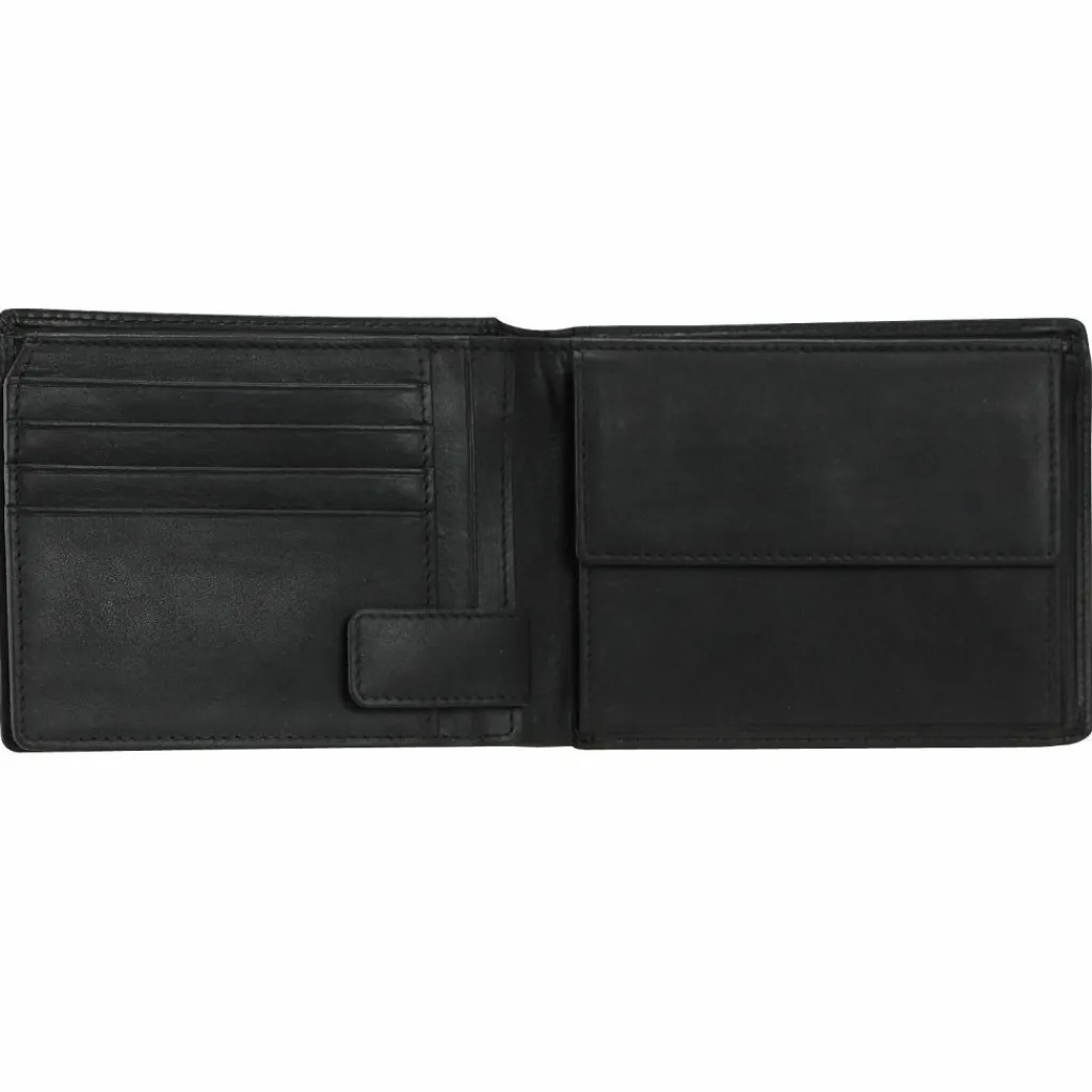 Maître Damengeldbörsen Querformat<Fusto Geldbörse Leder 12,5 cm schwarz