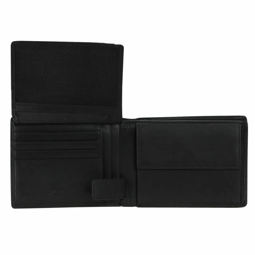 Maître Damengeldbörsen Querformat<Fusto Geldbörse Leder 12,5 cm schwarz