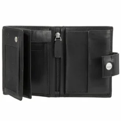 Maître Damengeldbörsen Hochformat<Henau Dawina Geldbörse RFID Schutz Leder 9.5 cm black